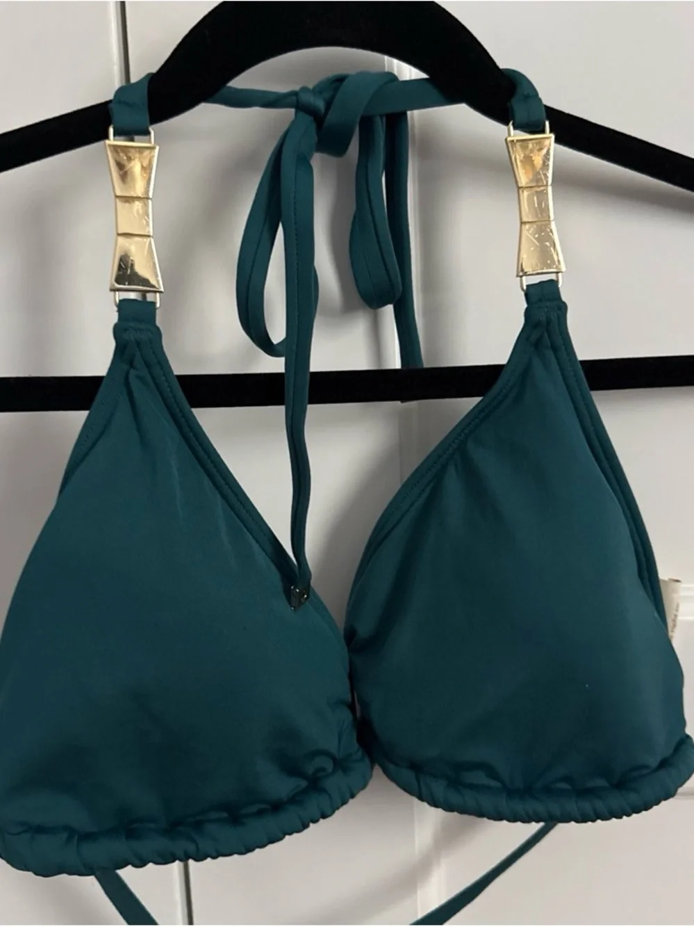 Teal Kate Spade Triangle Bikini With Bottoms, Both Pieces Size L. Good Condition